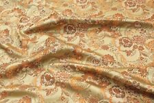 1960s/1.6 yards/Luxury vintage silk jacquard fabric/Beige brocade,floral cloth