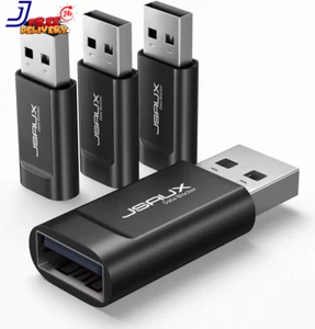USB Data Blocker USB-A Defender Only Quick Charge Protect against Black 4Pack US - Picture 1 of 8
