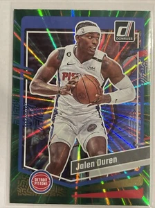 2023-24 Panini Donruss - Holo Green Laser #104 Jalen Duren - Picture 1 of 2