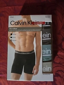 CALVIN KLEIN 4 PACK BOCER BRIEF MICROFIBER LARGE - Picture 1 of 5