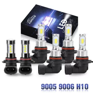 6X 6000K Faro LED + Luz antiniebla para Chevy Silverado 1500 2500 3500 HD 2003-2006 - Imagen 1 de 16