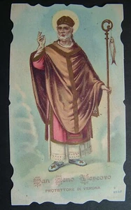 1906 Santini Holy card Orazione a San ZENO Vescovo - Bild 1 von 2