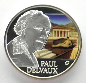 BELGIUM 10 EURO 2012 KM#318 Colored Silver Proof, Paul Delvaux, Rare. BB18 - Picture 1 of 4