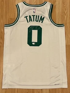 Camiseta Nike blanca firmada por Jayson Tatum autografiada de los Boston Celtics fanáticos - Imagen 1 de 8