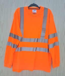 Corner Stone Reflective Long Sleeved Orange Shirt Size XL Type 3 Class R  Not FR