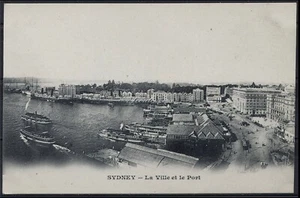 Postal foto de Australia, ca1920. Sydney La Ville y 1er puerto - Imagen 1 de 2