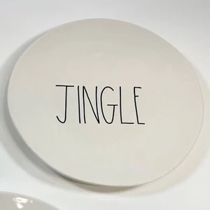 Plato/Plato de cena Rae Dunn blanco 'JINGLE' 11" vacaciones de Navidad - Imagen 1 de 2