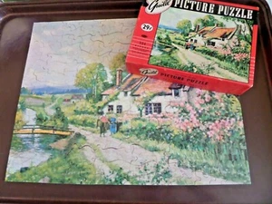 Vtg Guild Rural Setting Series 102 Jigsaw Puzzle Cottage 306 pc  - Picture 1 of 10