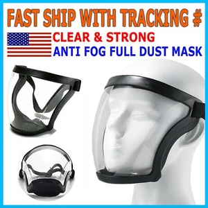 Full Face Anti-Fog Shield Super Protective Mask Safety Transparent Head Cover US - Picture 1 of 11