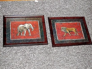 HOME INTERIOR & GESCHENKE HOMCO 13883 DURCHSTREIFEN DER EBENEN 2-TEILIGES BILDSET NEU IM KARTON - Bild 1 von 6
