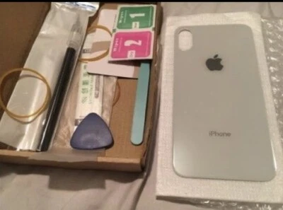 Kit de repuesto de carcasa trasera de vidrio blanco para iPhone X Foto 1 de 2