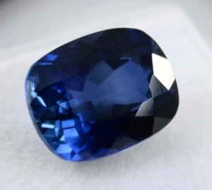 9 Ct Natural Kashmiri Blue Sapphire Cushion Cut Certified Loose Gemstone - Picture 1 of 9