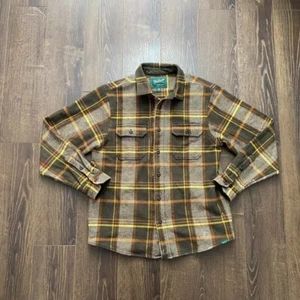 vintage woolrich long sleeve button up paint splatted sadly 100% cotton Size;M - Picture 1 of 8