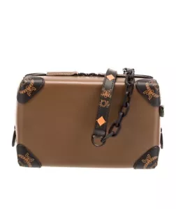 Bolso Bandolera de Cuero MCM Box Marrón - Imagen 1 de 5