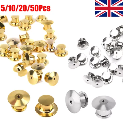 1-50Pcs Backs Locking Pin Keepers Badge Pin Locks Pin For Lapel Enamel Hat Pins - Image 1 of 4