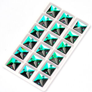 Square colorful Sew On Stone Crystal Glass Rhinestones Sewing On For Jewellery
