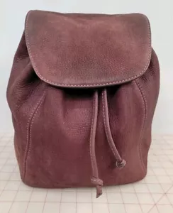 Vintage 90er Coach 4938 Sonoma Nubuc Pebbled Leather Rucksack Tasche Italy Burgundy - Bild 1 von 8