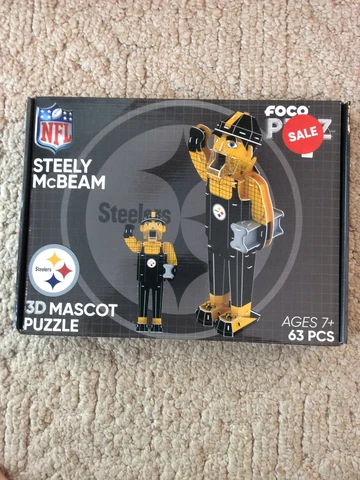FOCO Pittsburgh Steelers Mascot Puzzle 63PC 3D Puzzle Cover