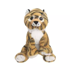 "Animal de peluche de tigre de fábrica de osos 13"" ojos brillantes a rayas de gato grande" - Imagen 1 de 16