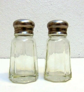 Clear Glass Salt and Pepper Shakers 3" with Stainless Steel Lids - Picture 1 of 5