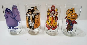 4 Pc Vtg 1975 McDonald's Original Character Glasses Ronald McCheese Grimus Hambu - Picture 1 of 4