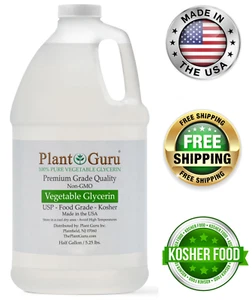 Pflanzliches Glycerin halbe Gallone 5,25 Pfund Bulk USP 99,9 % reine Flüssigkeit in Lebensmittelqualität - Bild 1 von 3