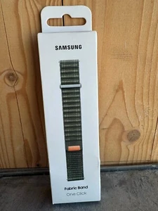 Bracelet tissu véritable Samsung pour Galaxy Watch 4/5/6/7 - Vert, S/M - Photo 1 sur 4