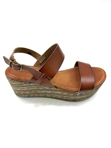 Maurices Vegan Honey Wedges Platform Sandals Brown Size 8.5 ($) - Picture 1 of 7