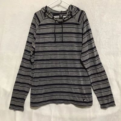 Sudadera con Capucha Pullover XXL Gris Rayas Ligero Surf Skate Grunge Y2K Zoo York De Colección Foto 1 de 4