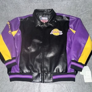 Chaqueta de cuero Carl Banks vintage de los Lakers G-III talla 2XL - Imagen 1 de 8