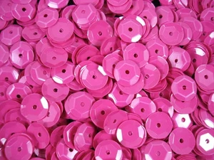 Sequins 8mm Rose Pink Opaque 125g DIY Crafts Sewing Dressmaking Embellishment - Picture 1 of 2