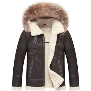 Giacca uomo Mason & Cooper B3 in finto shearling con cappuccio zip - Foto 1 di 3