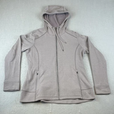 Chaqueta con capucha Kuhl Stella polar con cremallera completa para mujer talla L púrpura gris Foto 1 de 4