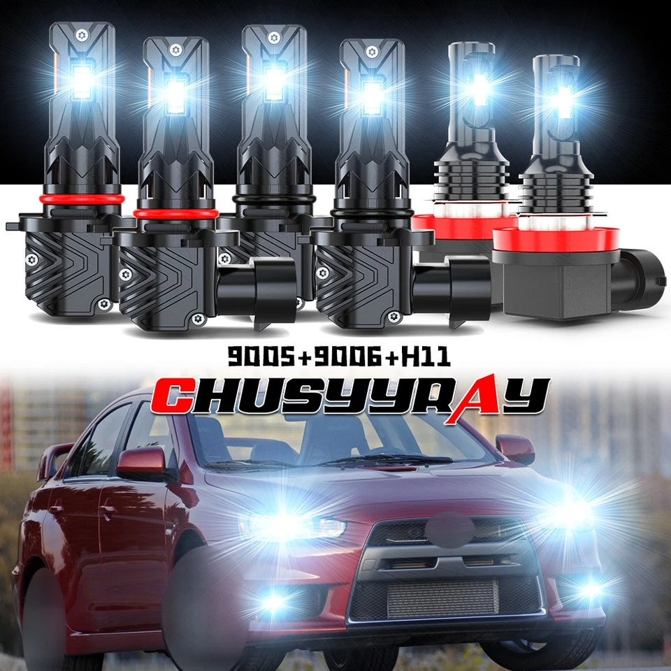 Para Mitsubishi Lance 2008-2017 COMBO 9005+9006 LED Faro H11 Bombillas Antiniebla Foto 1 de 4