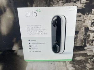 Arlo AVD1001 Wired Video Doorbell - Black & White - Picture 1 of 5