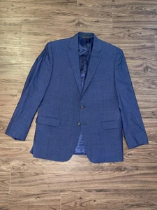 Lauren Ralph Lauren Blazer Mens 42R Blue 100% Wool Two Button Sport Coat Vented - Picture 1 of 7