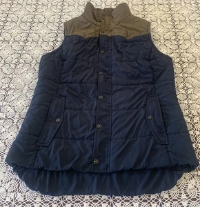 Ariat Women’s Western Cow Girl Blue & Brown Vest, Size Large Puffer - Picture 1 of 10