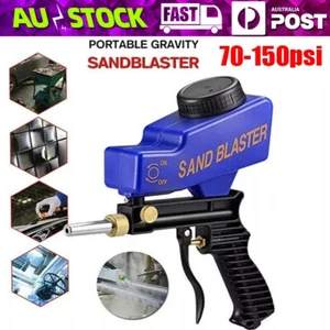 Gravity Sand Blaster Gun Portable Pneumatic Air Sandblasting Tool Handheld Spray - Picture 1 of 11