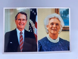 Präsidentenpostkarte von George und Barbra Bush - Bild 1 von 6