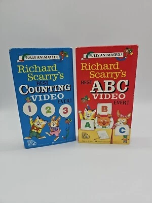Richard Scarry's Best ABC Video Ever & Best Counting Video Closed-Captioned VHS - Image 1 of 4