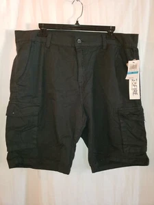 Ring Of Fire Young Mens Black Cargo Shorts Size 36 - Picture 1 of 8