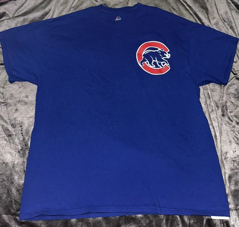 Chicago Cubs #44 Rizzo MLB Baseball Jersey  T Shirt Majestic Adult Size Medium Cover