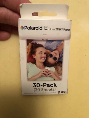 Polaroid Premium ZINK Printer Photo Paper Sheets 30-Pack 2x3 Inch Z2300 - New - Image 1 of 4