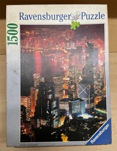 1500 Pieces Jigsaw Puzzle, RAVENSBURGER, "Hongkong bei Nacht" - Picture 1 of 4