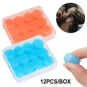 Reusable Silicone Ear Plugs Noise Cancelling Earplugs For Study Sleep Swimming - Picture 1 of 14