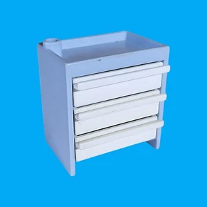 Playmobil Krankenhaus Krankenwagen - Schrank mit Schubladen - hellblau / weiß - Bild 1 von 1