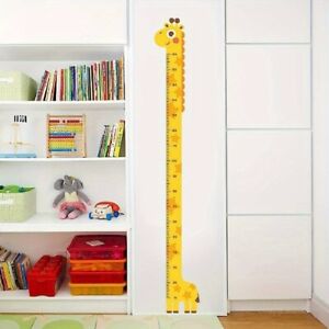 Kids Growth Height Child Measurement Chart Giraffe Theme Sticker Room Decoration