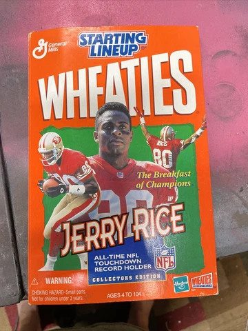 1999 Starting Lineup Wheaties Box, San Francisco 49er’s “Jerry Rice” Vintage NEW Cover