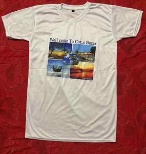 Ladies Unbranded Well come To Cox,s Bazar White Graphic T-shirt. Size Medium - Picture 1 of 17