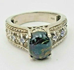 Pitersit & Sterling Silber 925 Damenring filigran Stil Größe 8,25 - Bild 1 von 4